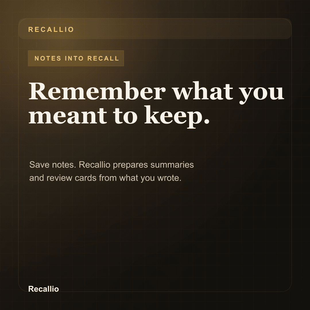Recallio social proof card